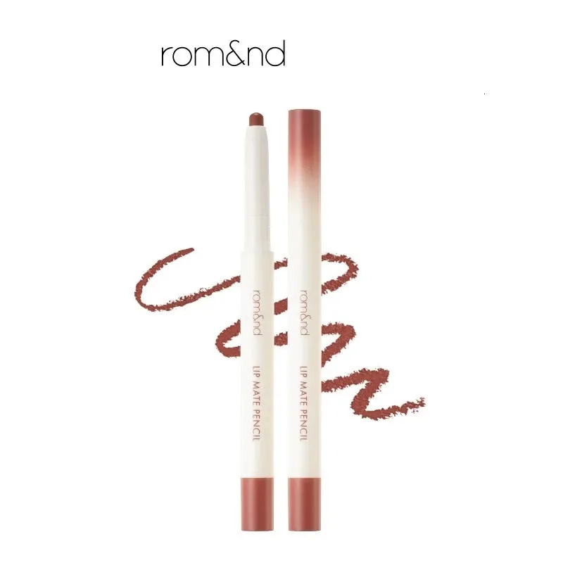 Crayon à lèvres mat ROMAND 6 couleurs au choix crayon à lèvres avec pinceau à doigt contours cosmétiques imperméables longue durée 240124