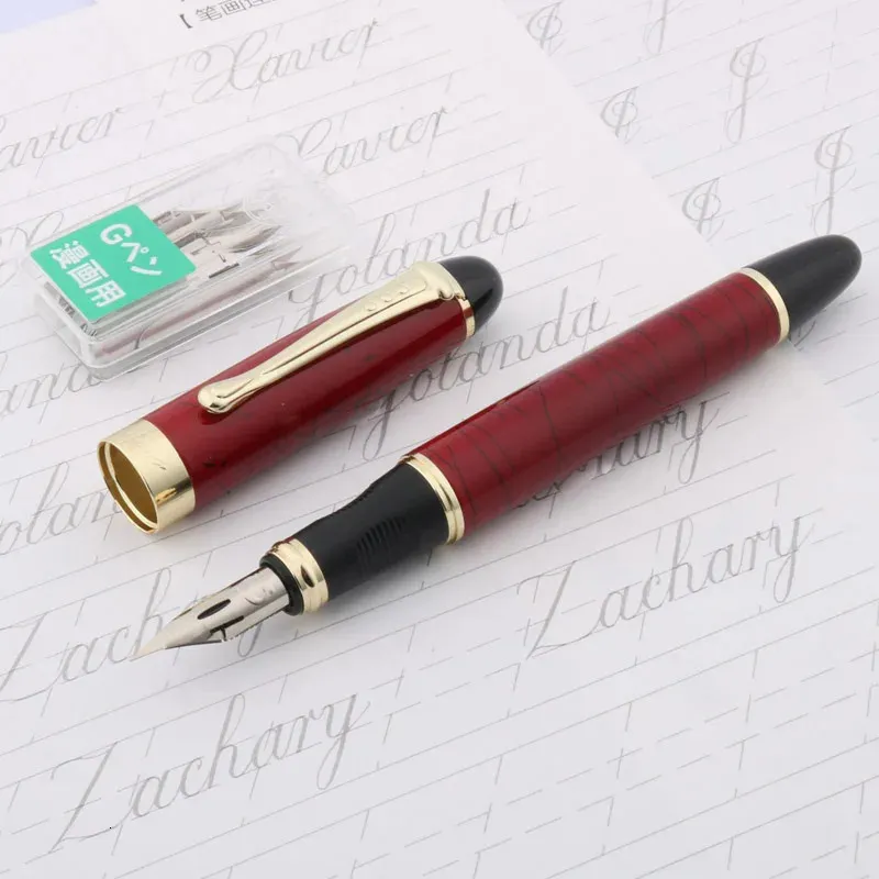 Luxury Jinhao 450 Fountain Pen Copperplate English Calligraphy Body doppad tips Circle Zebra G NIB School Office Skrivande leveranser 240124