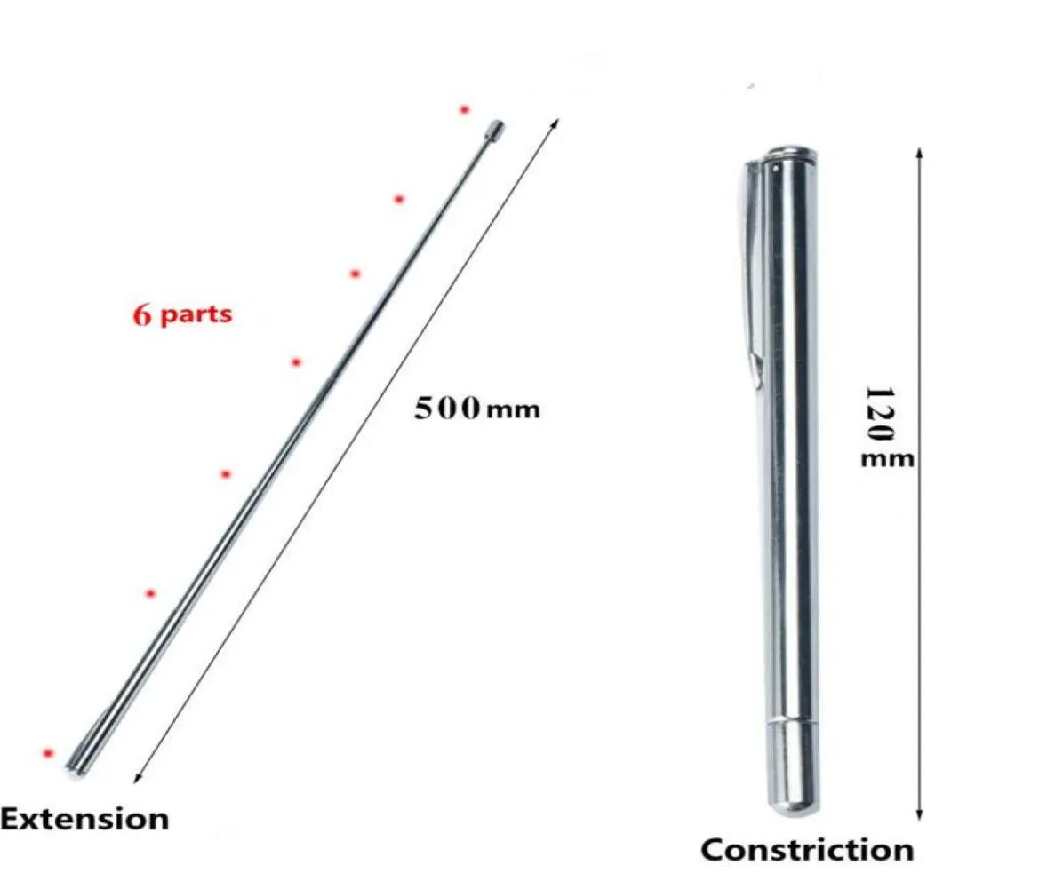 2st rostfritt stål infällbart optometri Baton Sight Stick Extension Type Pen Style med sex delar Glasögon Optometri Shippin2165466