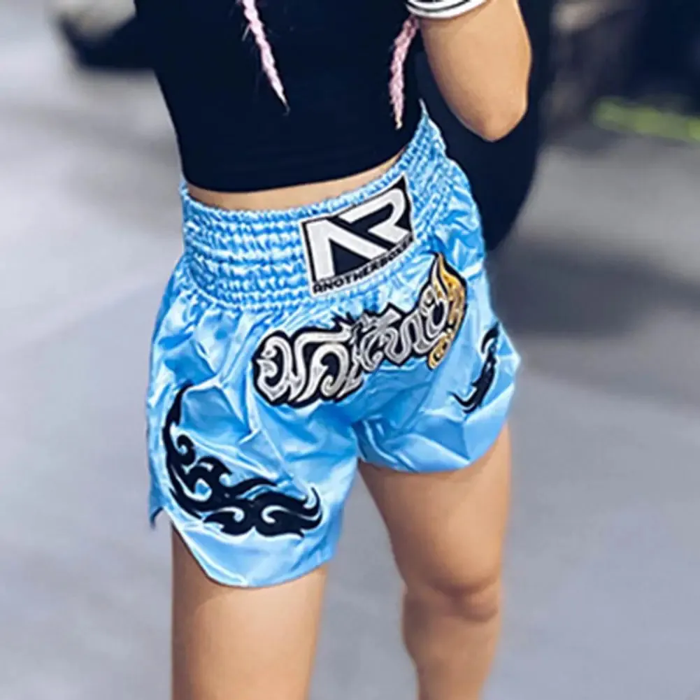 Muay Thai Boxing Shorts Hommes Femmes Kickboxing Fight Tiger Muay Thai Shorts Art Martial Sanda Sports Shorts Boxe Pantalon Court 240119