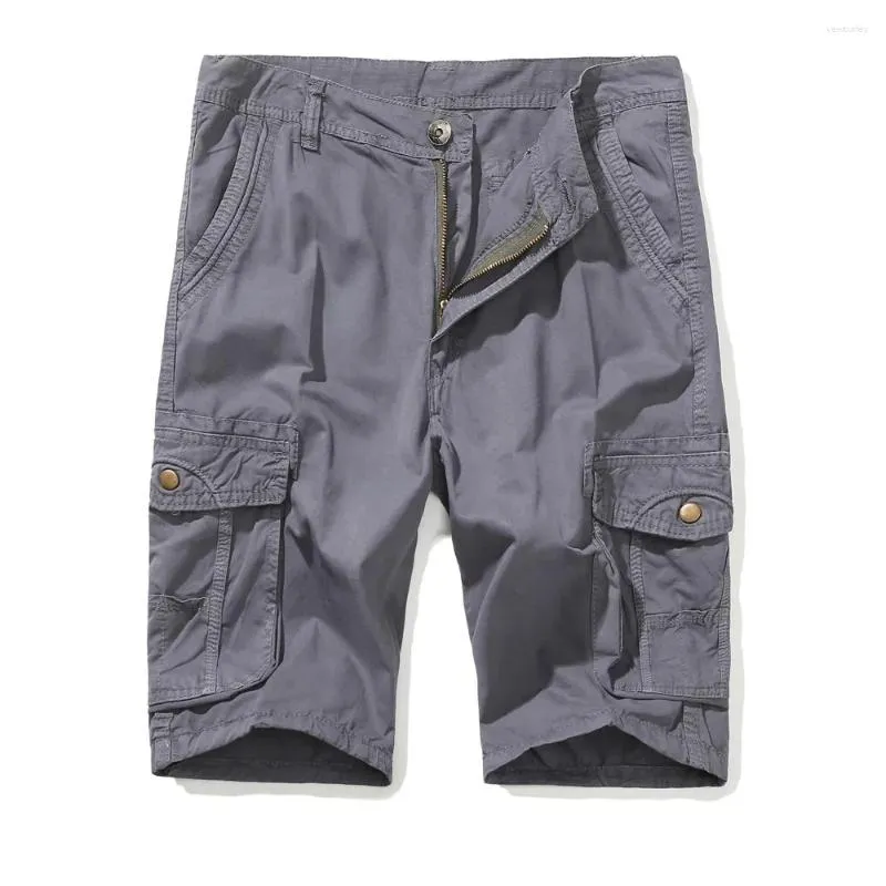 Pantaloncini da uomo 2024 Uomo Casual Cargo Pantaloni corti estivi Tasche grandi Uomo Cotone Taglia 30-38