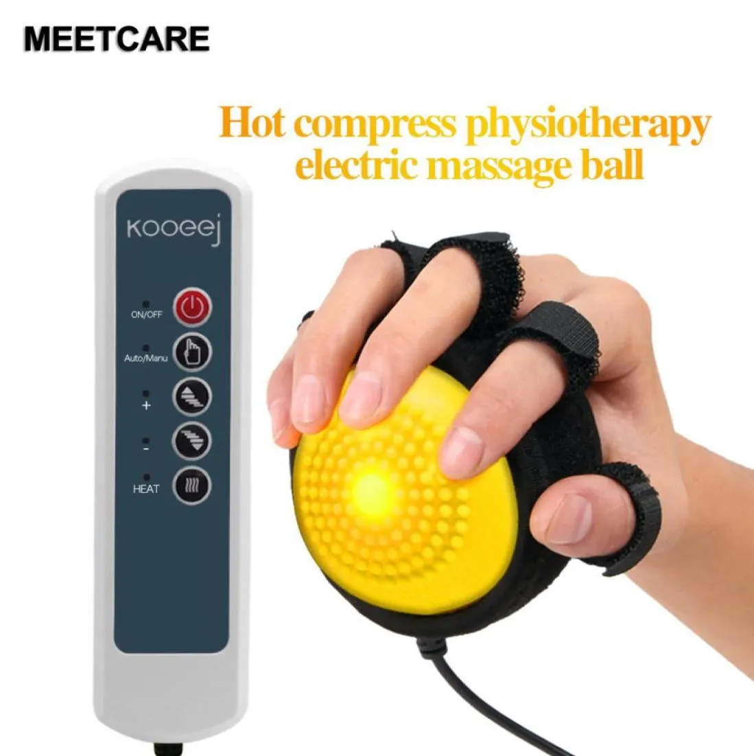 Infrared Compress Electric Hand Massager Ball Hands Inability Exercise Equipment Fix Tape Vibrating Massager Apoplexy Hemiplegia8794829