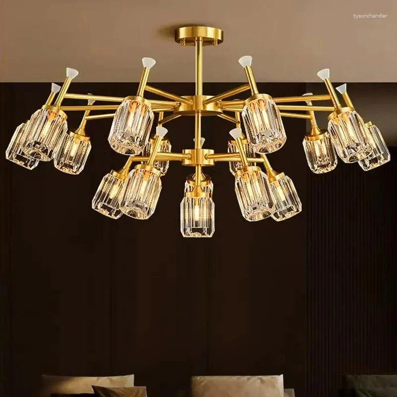 Lâmpadas pendentes para decoração de casaLuzes pendentes de cristal de luxo sala de estar lustre de jantar lâmpada de teto iluminação interior