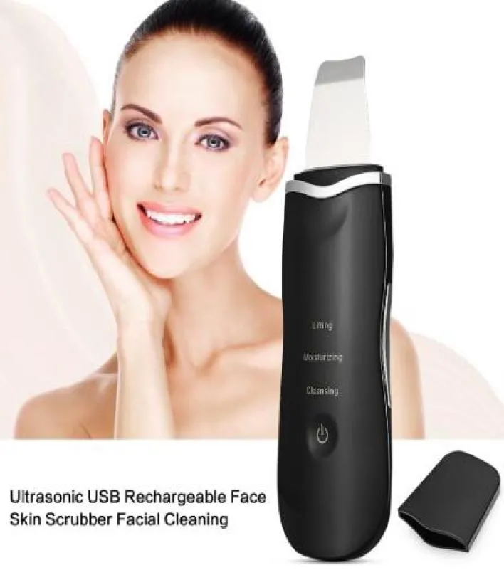 Cleansing Tools Facial Vibration Message Exfoliator Machine Ultra Rechargeable Face Skin Wash Scrubber Cleaning Blackhead Removal8583534