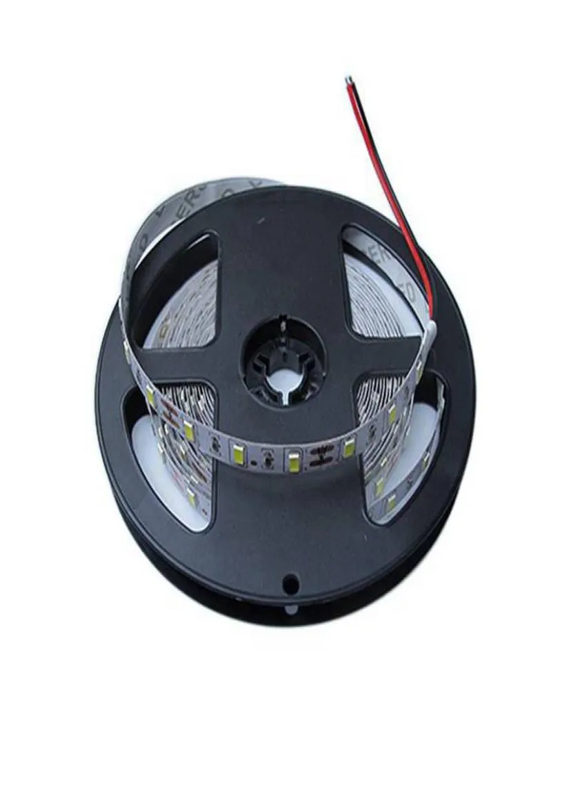 5M 300led lotto Lato stretto IP65 Impermeabile 5730 Striscia LED flessibile DC12V 5mm Larghezza Nero Bianco PCB 60ledm1378598