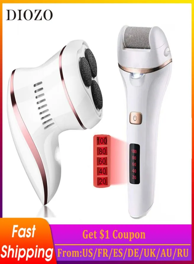 Diozo Electric Pedicure Tool USB Laddning av fotfilverktyg Dead Skin Callus Remover Foot Grinder Foot Care Tool Nyest Heel File 2109608295