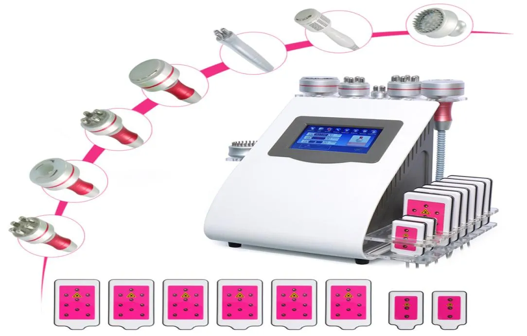 9 In 1 Touch Screen Ultrasonic Cavitation Rf Vacuum Pon Microcurrent Facial Care Tightening Skin Beauty Machine1641991