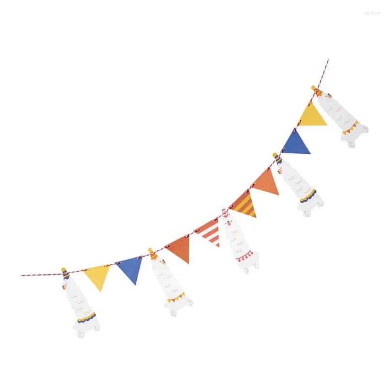 Decoração de festa 3 pcs Pennant Criança Ornamento Mexicano Fiesta Suprimentos Alpaca Banner Pull Flag