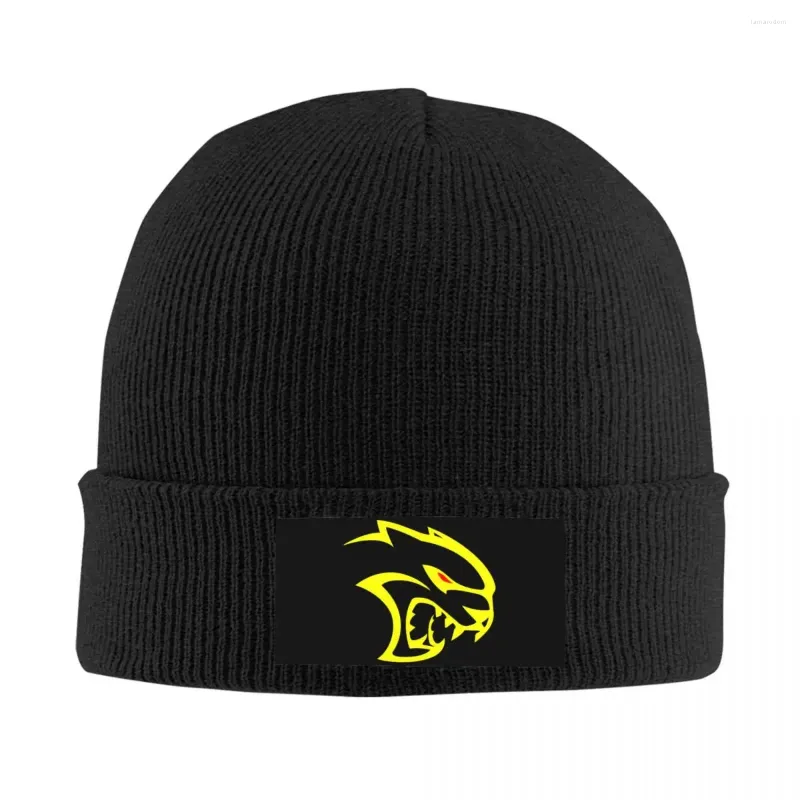 Berretti gialli Hellcats Skullies Berretti Berretti per uomo Donna Unisex Hip Hop Inverno caldo cappello lavorato a maglia Cappelli per cofano per adulti