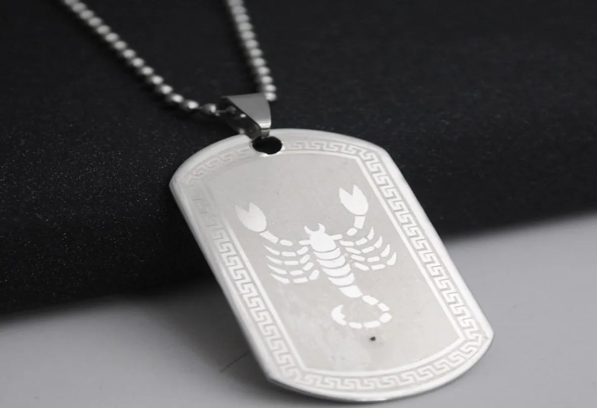 1 Schorpioen roestvrij staal 12 twaalf sterrenbeeld ketting Dierenriemsymbool amulet Koreaanse geluksgeschenken mannen familie kinderen jewe7877285