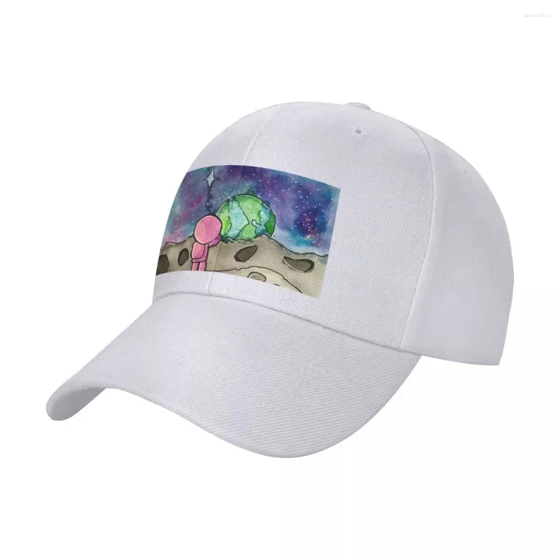 Bollmössor tittar mot jorden kawaii rymdscen baseball cap rugby boonie hattar strand hatt kvinnor 2024 mäns