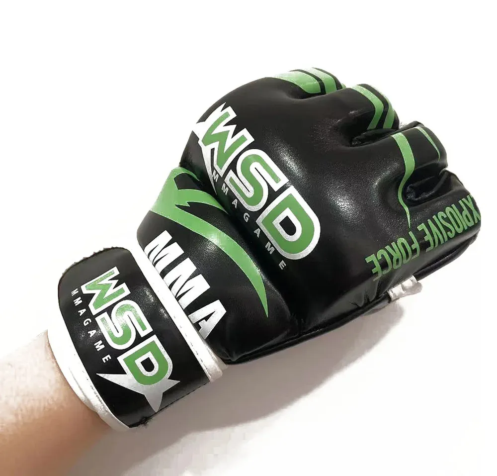 Luvas de meio dedo mma para homens pu boxe karate muay thai luta livre sanda muay thai luta chute equipamento de treinamento de boxe 240131