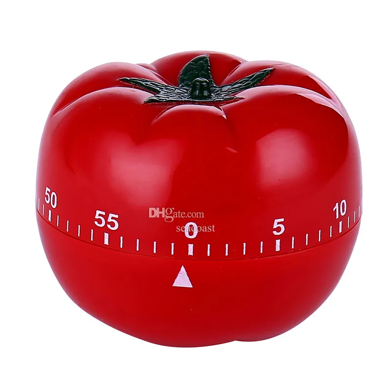 100pcs Creative Mechanical Cooking timer ABS Tomato Shape Timers For Home Kitchen 60 Minutes Alarm Countdown Tool Counter Tools