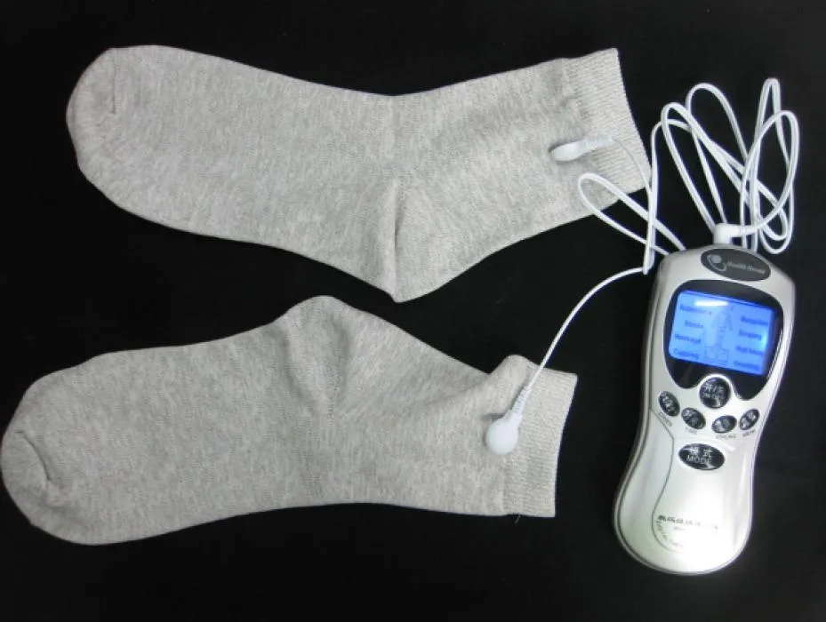 Massager Foot Electro Socks Stymulacja wstrząsu elektrycznego Zestaw terapii Zestaw terapii TENS MACK MACK BÓL SZASOWANIE RELAKTUJĄCA OBARZA ZAMIENIOWA 7592277