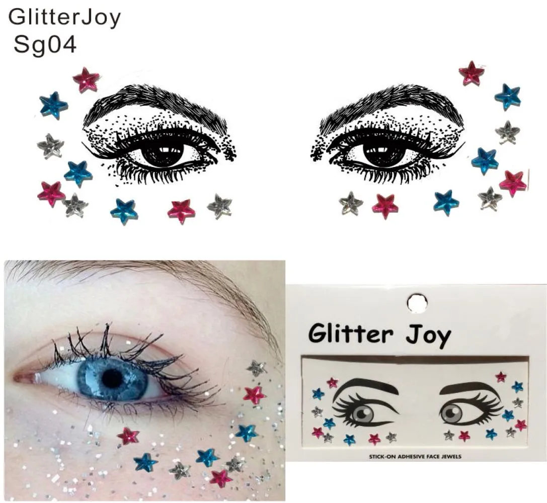 SG04 Simple Star Shape Rhinestone Around Eye and Face Gem Jewel Trendy Party Body Paint Decoration5966729