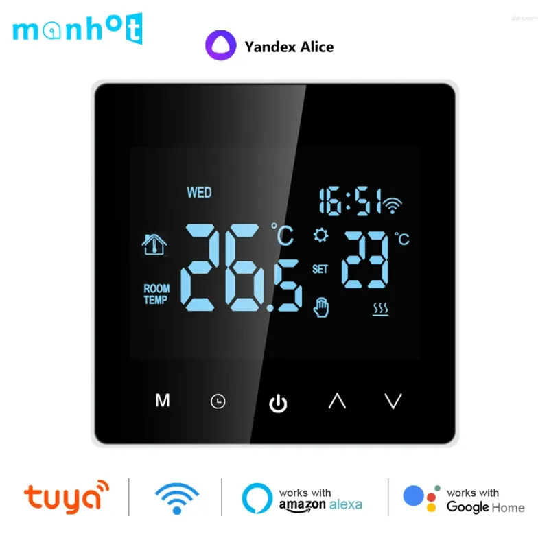 Controle Home Inteligente Tuya Life Wifi Termostato Elétrico Aquecimento de Água / Caldeira a Gás LCD Touch Temperatura Google Alexa