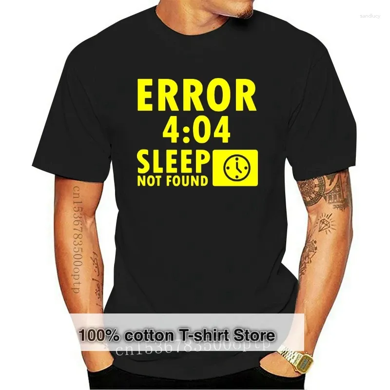 Herren T-Shirts Geek Programmierer Shirt American Style Sleep Not Found Tee O-Ausschnitt T-Shirt