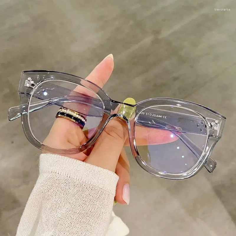 Sunglasses Large Box Riveted Style Nailed Anti Men's And Women's Same Blue Ray Glasses Full Frame Retro Fashion Simple Eyewear