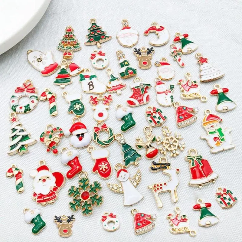 Noel dekorasyonları 50pcs el yapımı mücevher yapım kolyesi bilezik kolye küpe diy dikiş çantaları aksesuarları