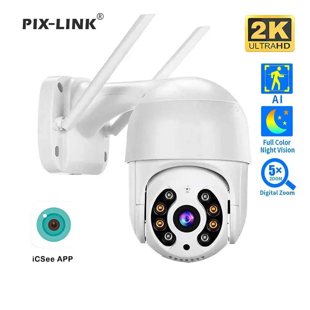 4MP 2K IP-camera Speed Dome Auto Tracking PTZ-camera Smart Home Outdoor Draadloze WIFI Camera Surveillance Monitor PIX-LINK A8-20 240126