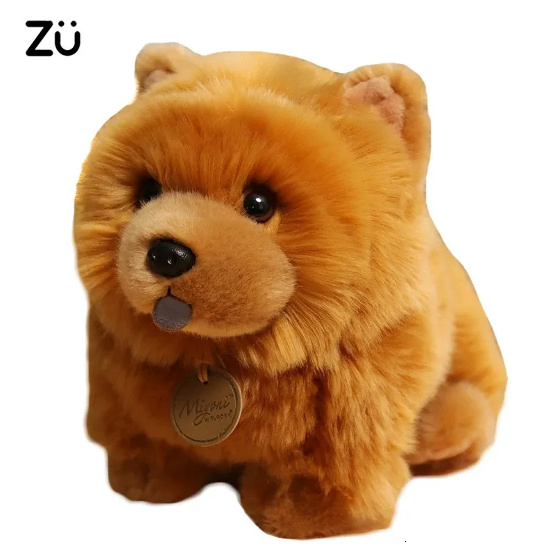 High Quality Cute Fluffy Animal Chow Dog Plush Toy Lovely Pet Puppy Dolls For Your Little One Girl Boy Birthday Gift 240119