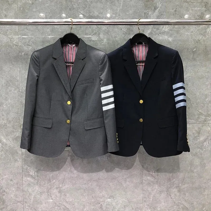 Womens Suits 24SS Spring Jackets Fashion Brand Blazers Coats Classic White 4-Bar Arm Stripe Formal Business Wedding Suit