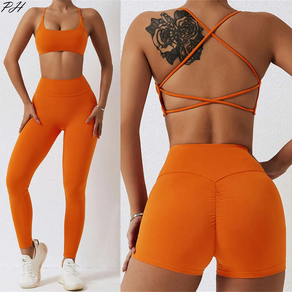 Lu Align Nahtloses Set, sexy Workout-Outfits, Sportbekleidung, Fitnessstudio, Kleidung, 2-teiliges Set, Damen-Leggings mit hoher Taille, Fitness-Shorts, Sport-BH-Anzug, Zitrone, LL Jogger Lu-08 2024