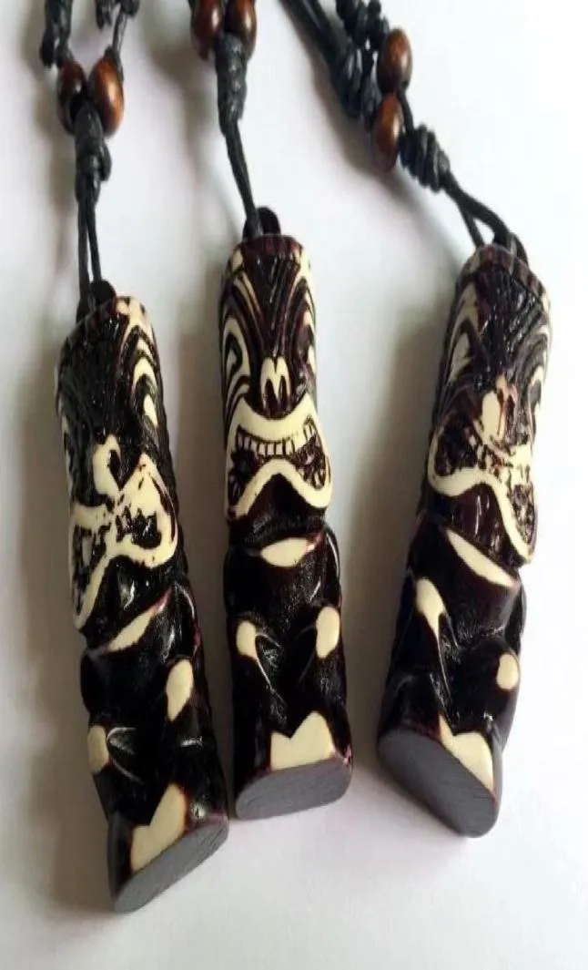 Yqtdmy 12st man smycken talisman imitation tiki totem tribal hawaiian surfer choker halsband gåva1840520