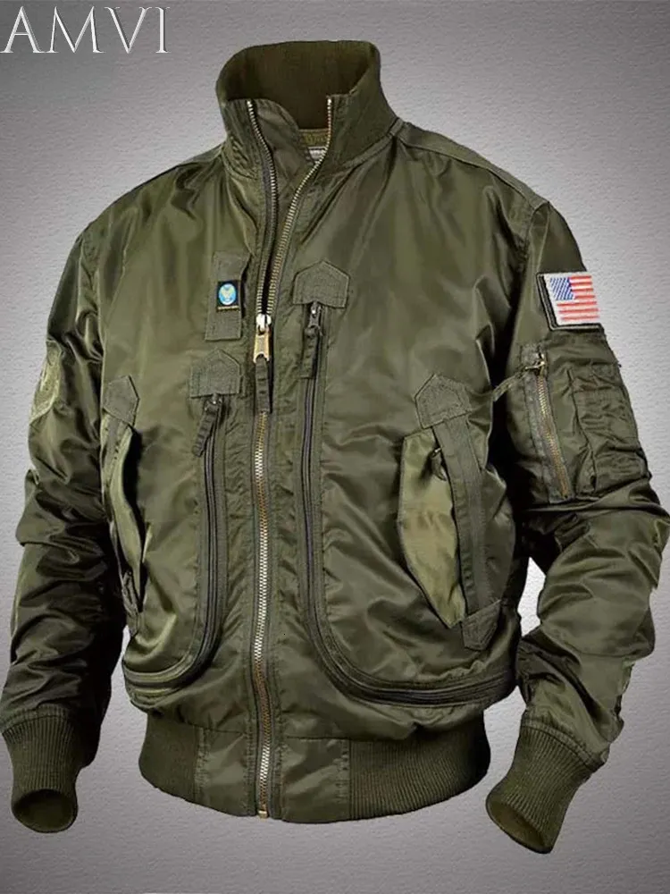 Wodoodporna kurtka bombowca Wojska Wojska Windbreaker Force Płaszcze Mens Tactical Jackets Odzież 240124