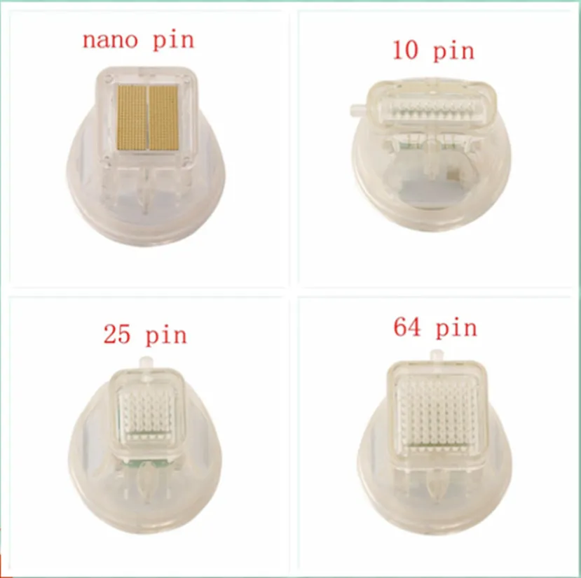 Tillbehör delar 4 patroner disponibla tips10 25 64 Nano ersättningshuvud guldfraktionering RF Microneedle Microneedling Micro Needle Machi