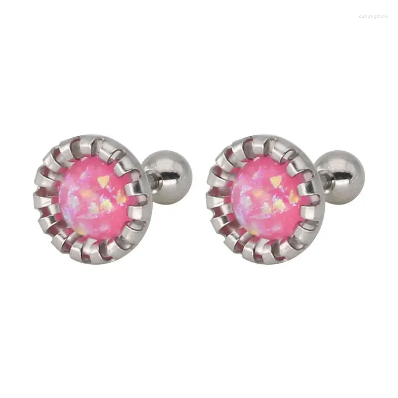 Saplama Küpe Kadınlar/Kızlar İçin Moda Yuvarlak Çiçekler 316L Çelik Zarif Kulak Piercing Studs 40pcs/Lot