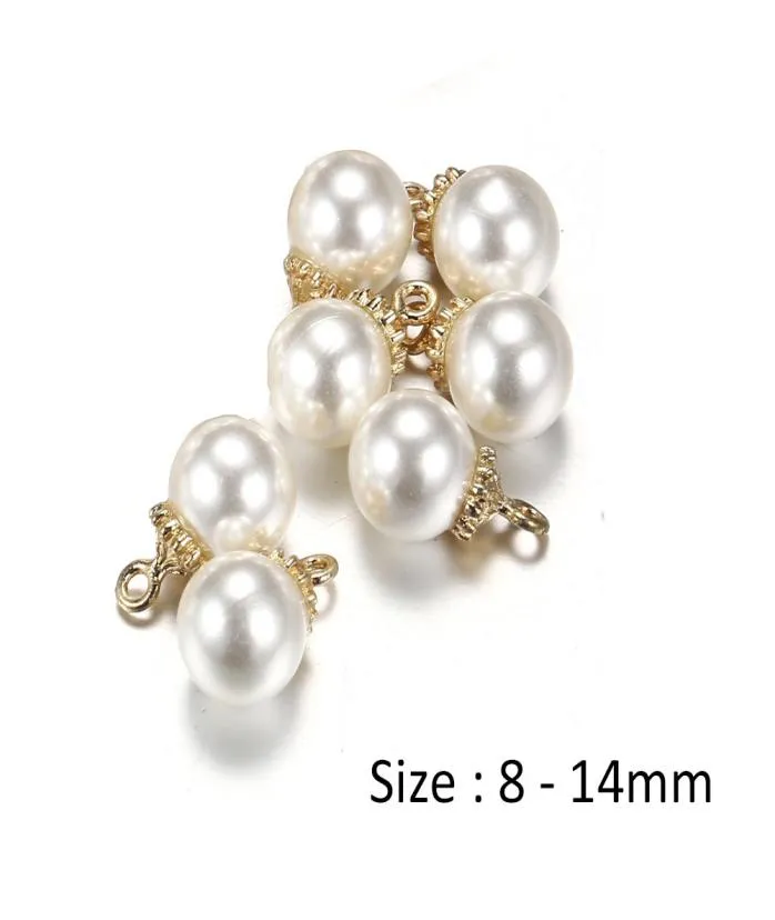 100 pezzi di perle imitazione perle ciondolo con ciondoli per collana bellissimi gioielli per orecchie creazione di gioielli da donna4791910