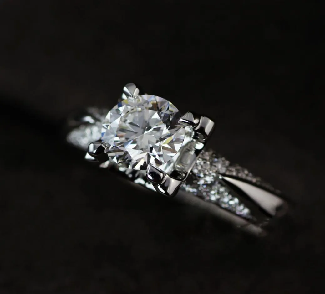 Hebben zilveren certificaat echte 100 925 sterling zilveren verlovingsring set 125 ct gesimuleerde diamanten trouwringen voor dames3899358
