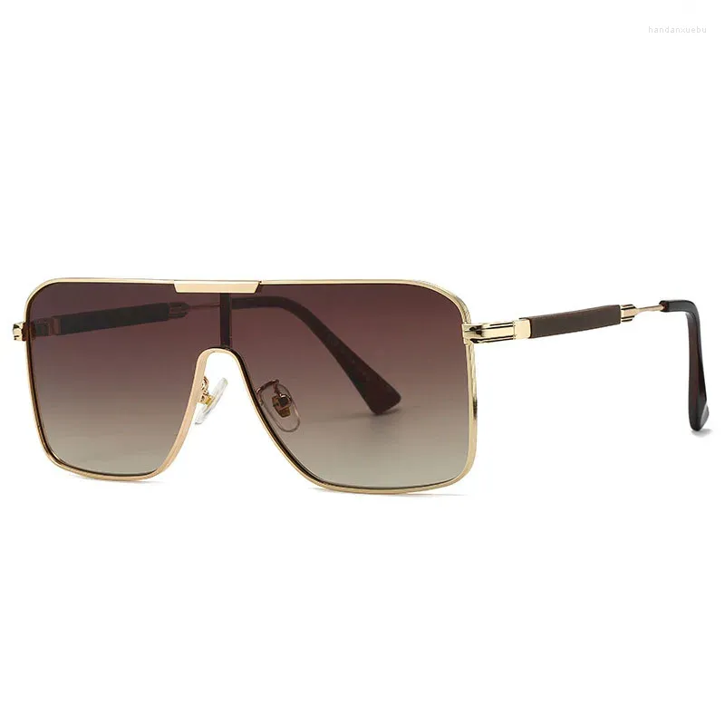 Zonnebril Klassiek Flat Top Vierkant Dames Voor Heren Designer Trendy Zonnebril Vintage Punk Oversized Driving Shades