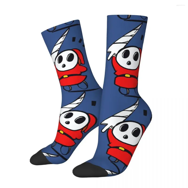 Chaussettes pour hommes Hip Hop Vintage timide gars classique fou Compression unisexe creux chevalier Harajuku sans couture imprimé drôle équipage chaussette