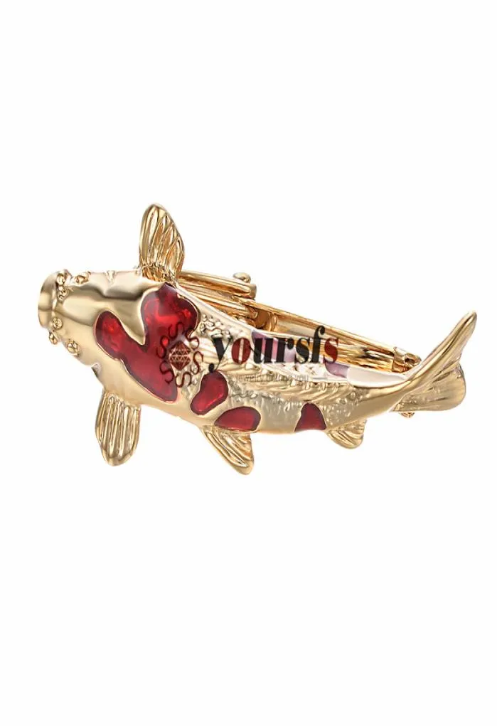 Yourefs Fashion Apparel 18K Gold Plated Koi Tie Clip Man Juiversary Christmas Gift Business Clothing Shirt Accessories5845521