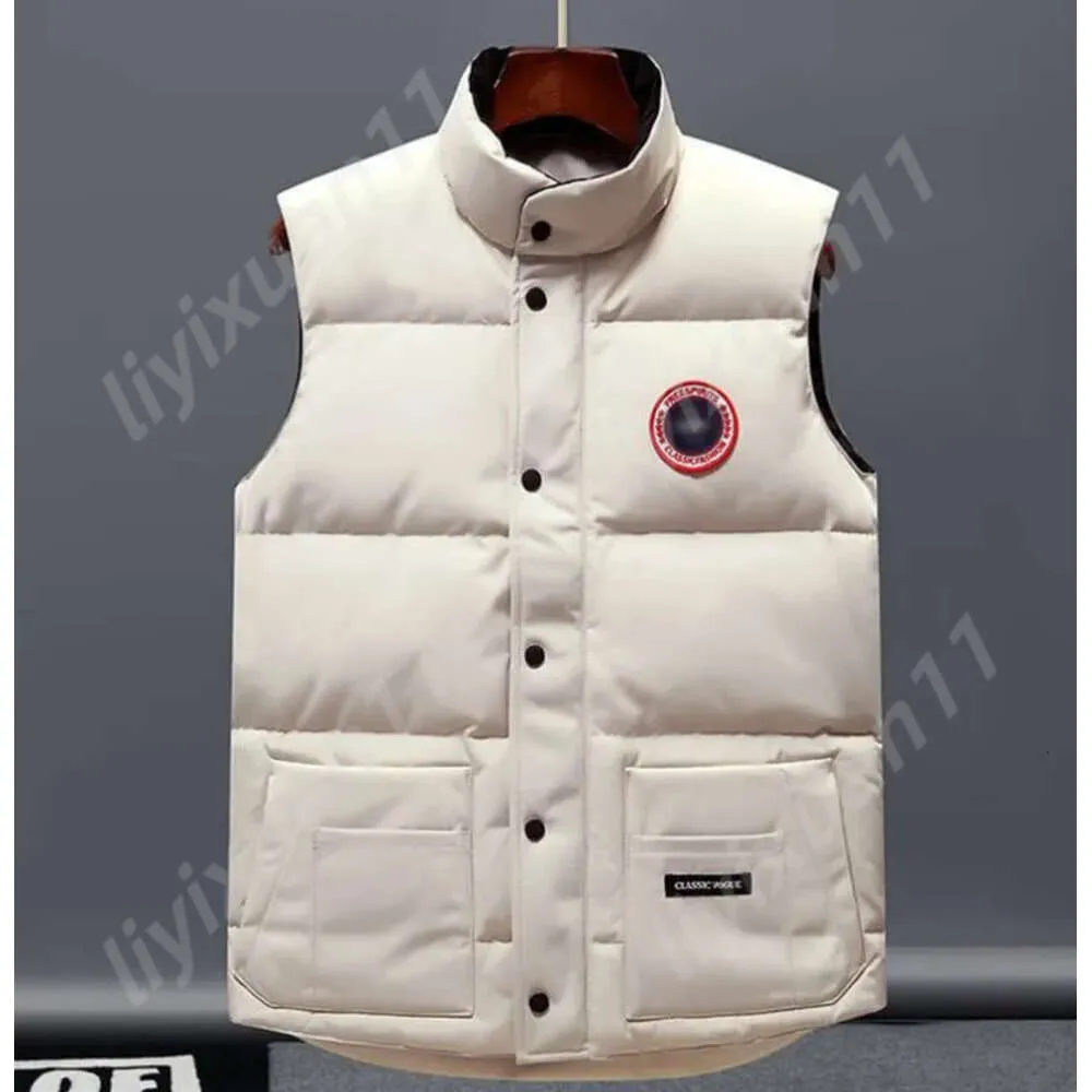 Goose Designer Down Vest Pocket Vestes Parkas Zipper Badges Hommes Downs Casual Manteau Canadian Goose Tops Outwear Plusieurs Couleurs 3338