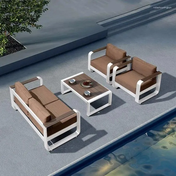 Camp Furniture Outdoor Sofa Courtyard Sample Nordic Board House Garden Balcony Leisure Waterproof Sunscreen Residential Villa