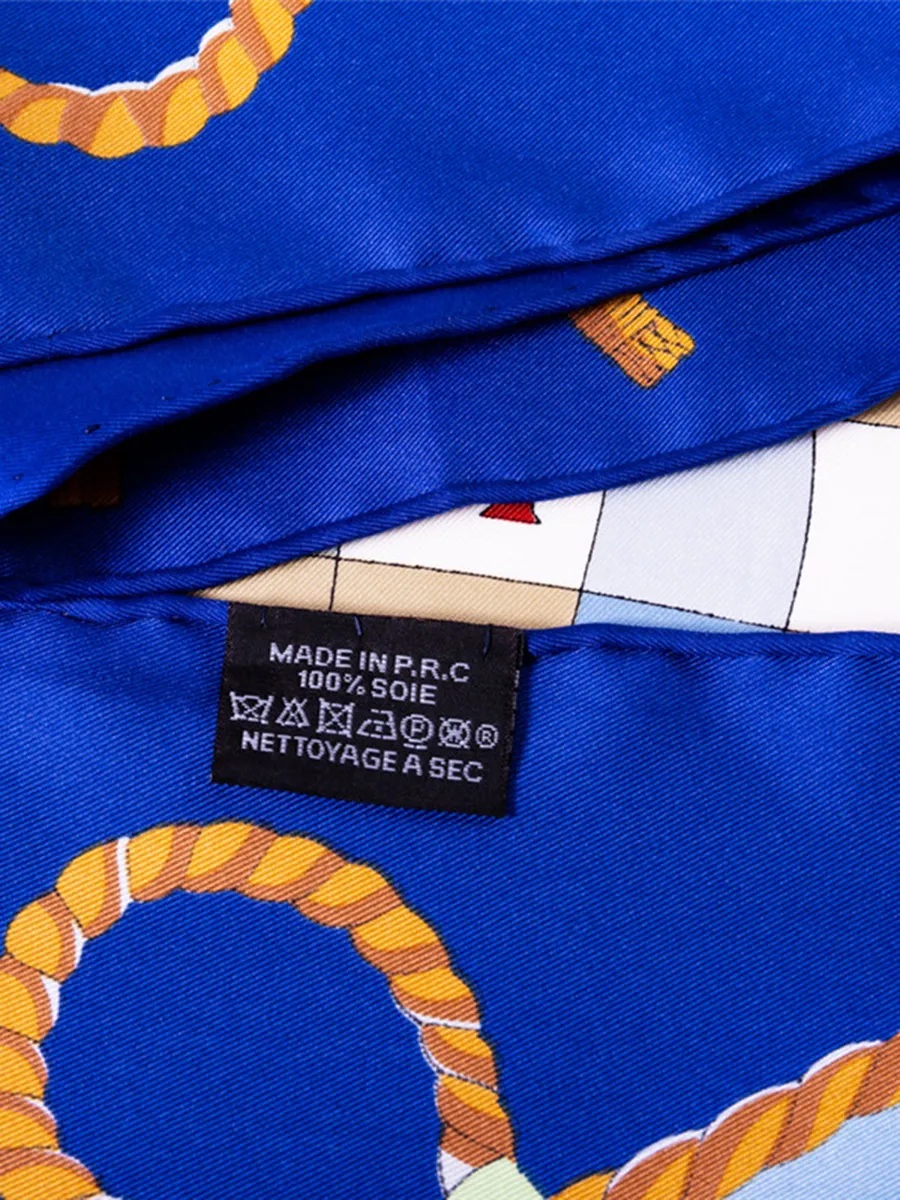 Квадратный шелк твил шарф 90см ручной шлебные платки сумка банка для волос голова шеи фолард.