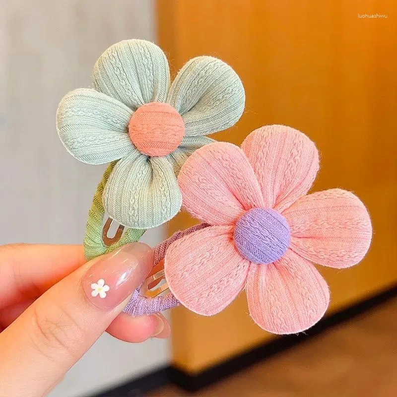 Haarschmuck 2 Teile/satz Nette Stoff Blume Clips Für Kinder Mädchen Haarnadeln Temperament Clip Baby Kopfschmuck Großhandel