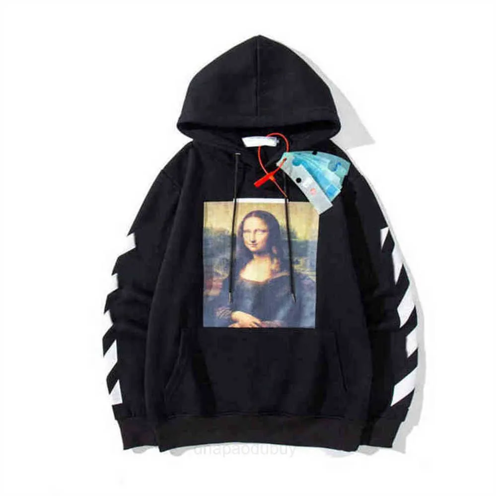 トップス OFF White sweat pullover Off-White - Logo-Print Cotton-Jersey Hoodie - Black Off-White