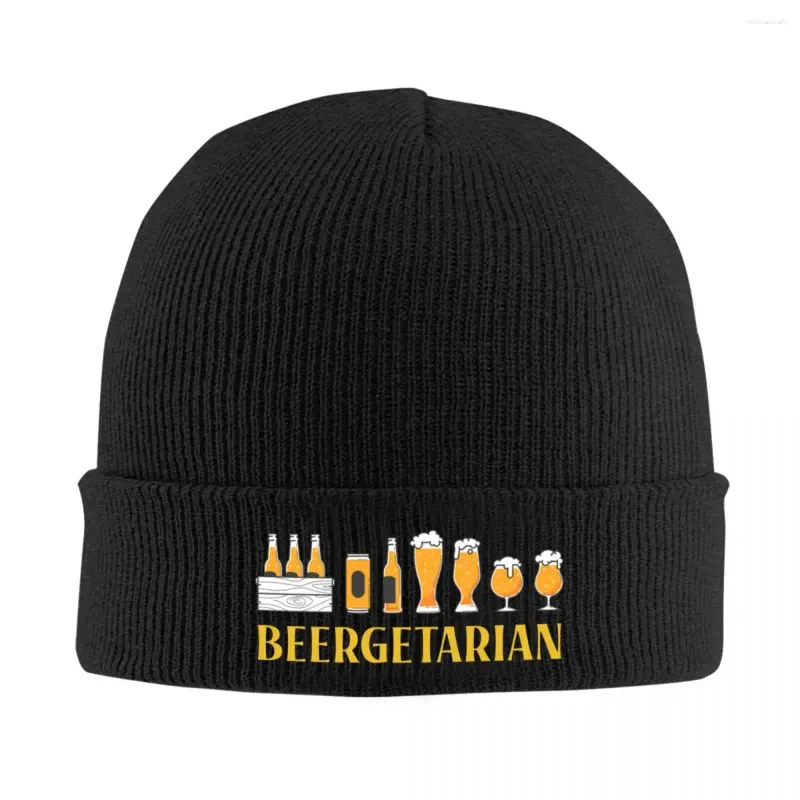 Berets Beergetarian T Shirt Beer Garden Drink Brewer Lover Knitted Hats High Quality Warm Unisex Headwear Caps