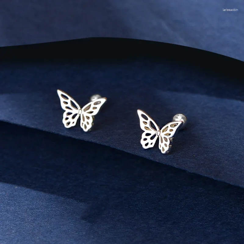 Orecchini a bottone NBSAMENG 925 sterling silver moda coreana farfalla per le donne ragazza matrimonio delicato fascino gioielli goccia