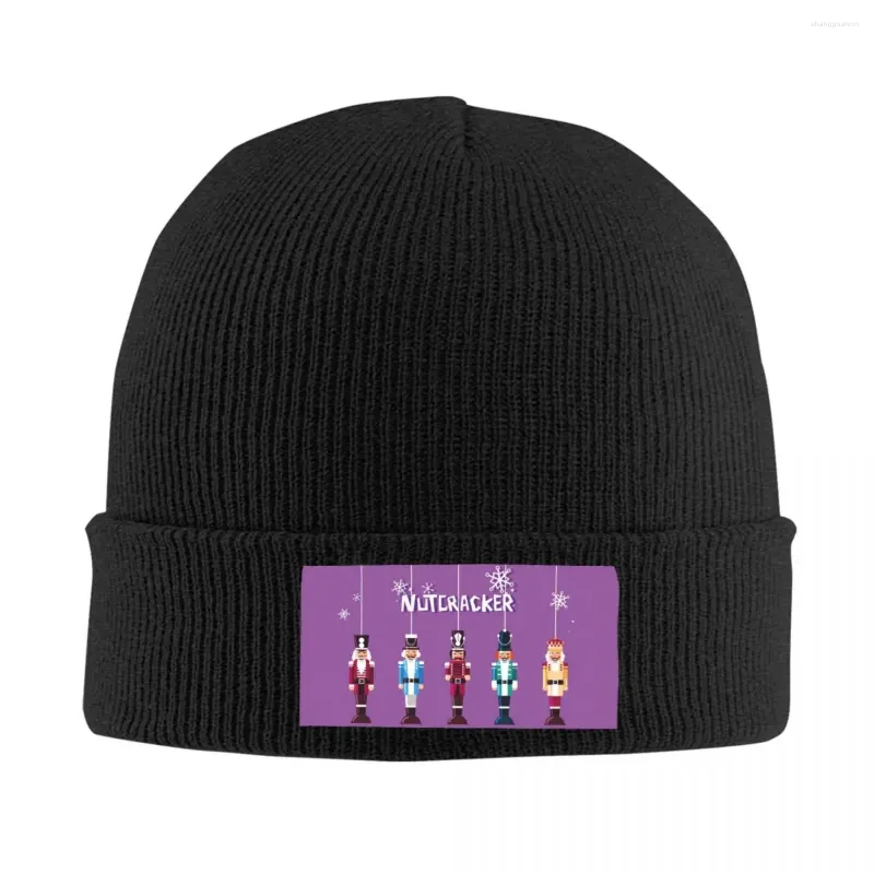 Bérets Ensemble de Casse-Noisette Jouet Suspendu Bonnet Bonnet Unisexe Hiver Chaud Bonnet Homme Tricot Chapeaux Joyeux Noël Skullies Bonnets Casquettes