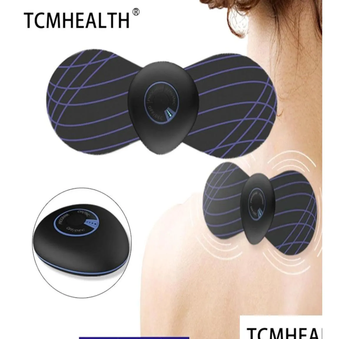 Massageador de corpo inteiro portátil pescoço masr meridiano elief dor mini elétrico conveniente inteligente cervical mas adesivo2070520 gota delive otitq