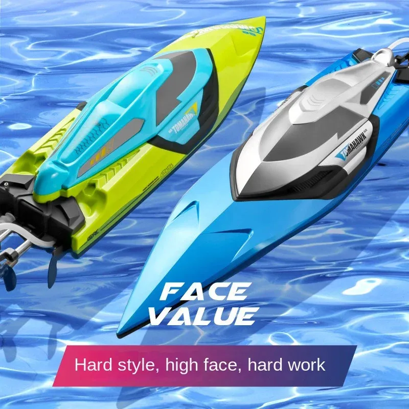 Super grande ad alta velocità 70KMh RC Nave ad alta potenza per bambini Boy Pull Net Nave giocattolo Nave RC Speed Boat Boy ToyGiocattoli d'acqua all'aperto 240129