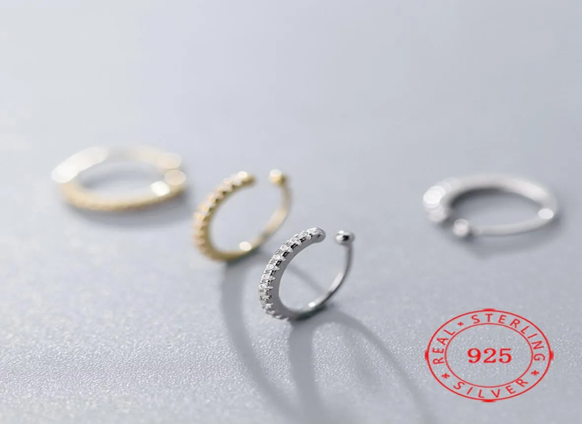 Örkvalitet örhängen 100 ren 925 Sterling Silver Gold Earring Designs Ladies Fashion Women Accessories CZ Jewerly3381510