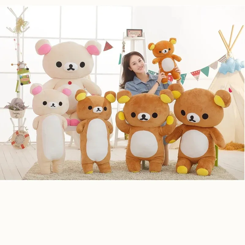 Super Soft Rilakkuma Chicken Plush Toy Cute Cartoon Bear Stuffed Animal Doll Home Decoration Toys Kids Girlfriends Birthday Gift 240123