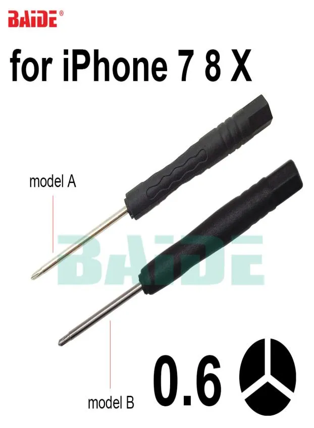 Tri Wing 06Y Screwdriver 06 Y Black Screwdrivers Key Repair Tool for iPhone 7 8 X Plus Screws Opening 1000pcslot6549060