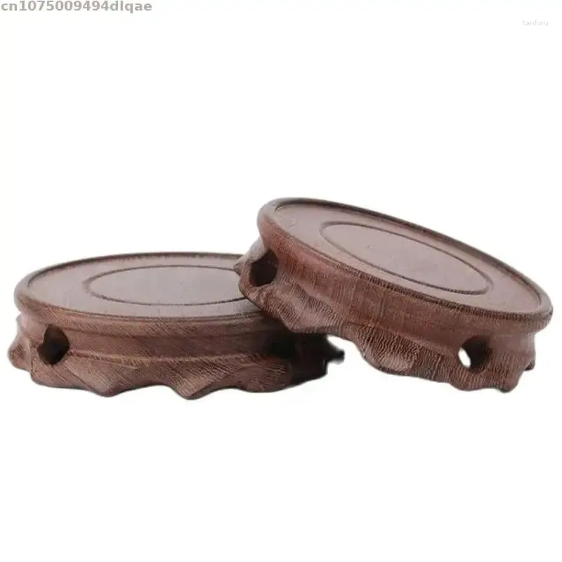 Piatti decorativi Base per intaglio in radice di legno massello Mini modello Personaggio Decorazione Vaso Vaso di fiori Bonsai Tavolo da esposizione Tè